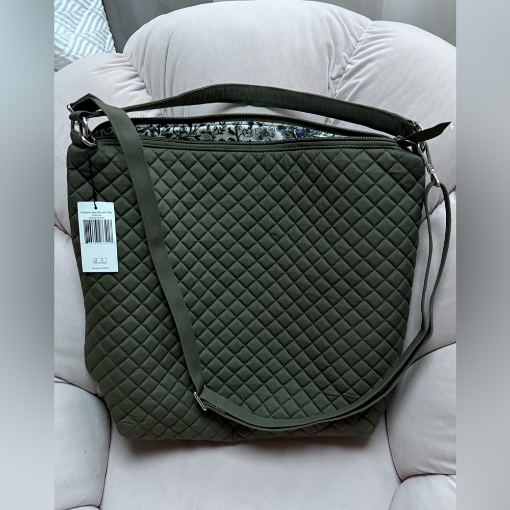 Vera Bradley khaki bucket tote. Brand new never worn with tags. No blemishes